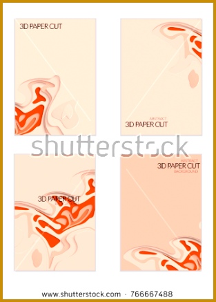Abstract banner template with 3D paper cut art Vector paper cut layers create topography map 437313