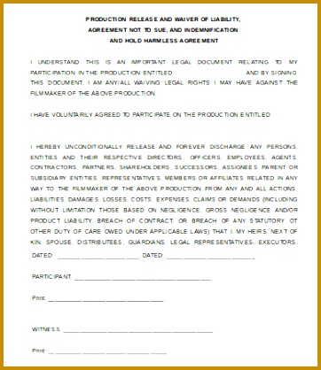 Release of Liability Form 7 Free Word PDF Documents Download tednw Release of Liability Waiver Form 362418