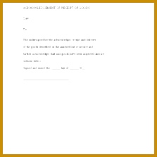 Acknowledgement Receipt Goods Form And Letter Sample a part of under Others 223223