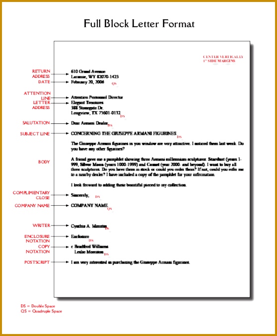 full block letter format 678558