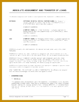 Absolute Assignment and Transfer of Loans 203158