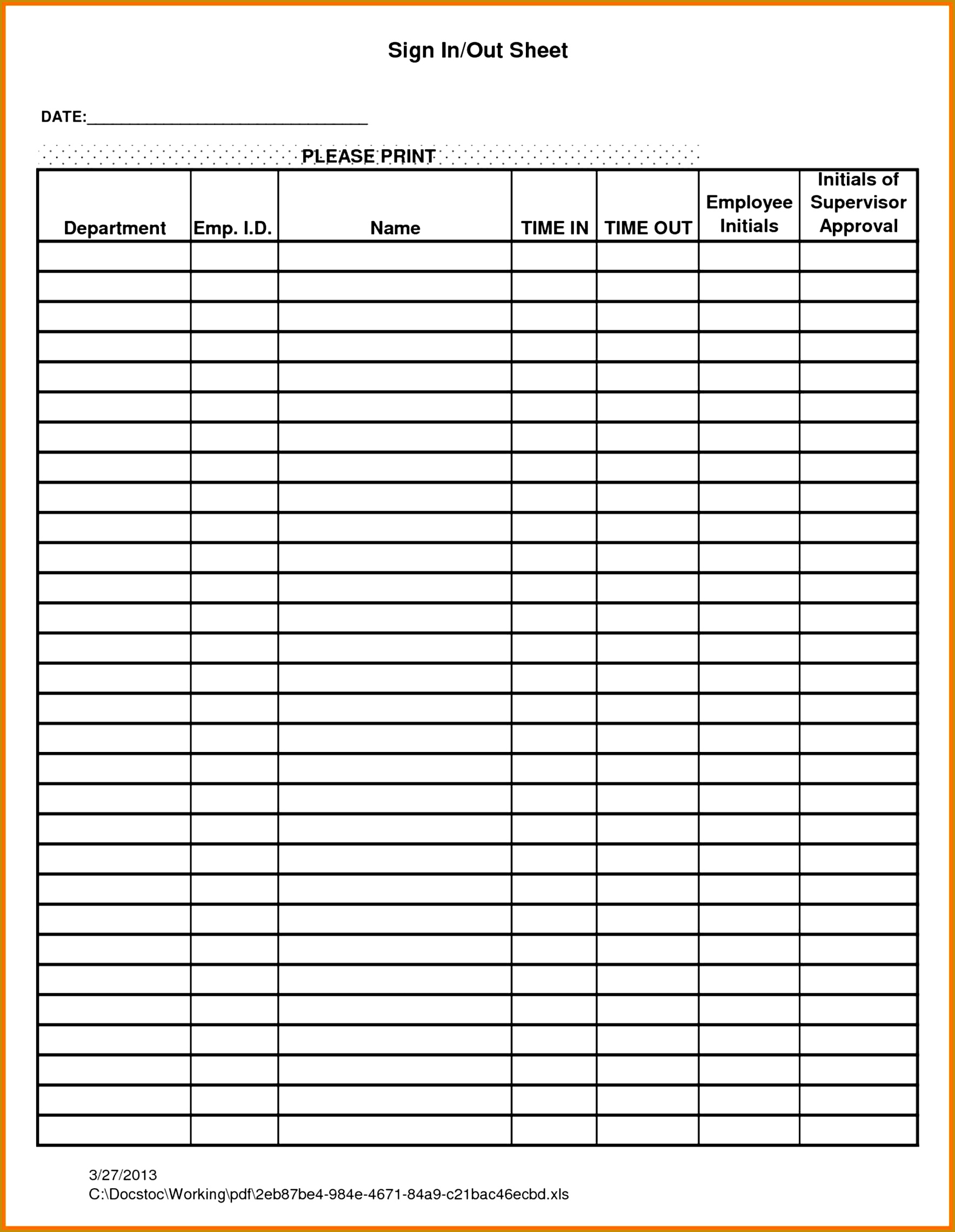 School Attendance Sheet Template 17672279
