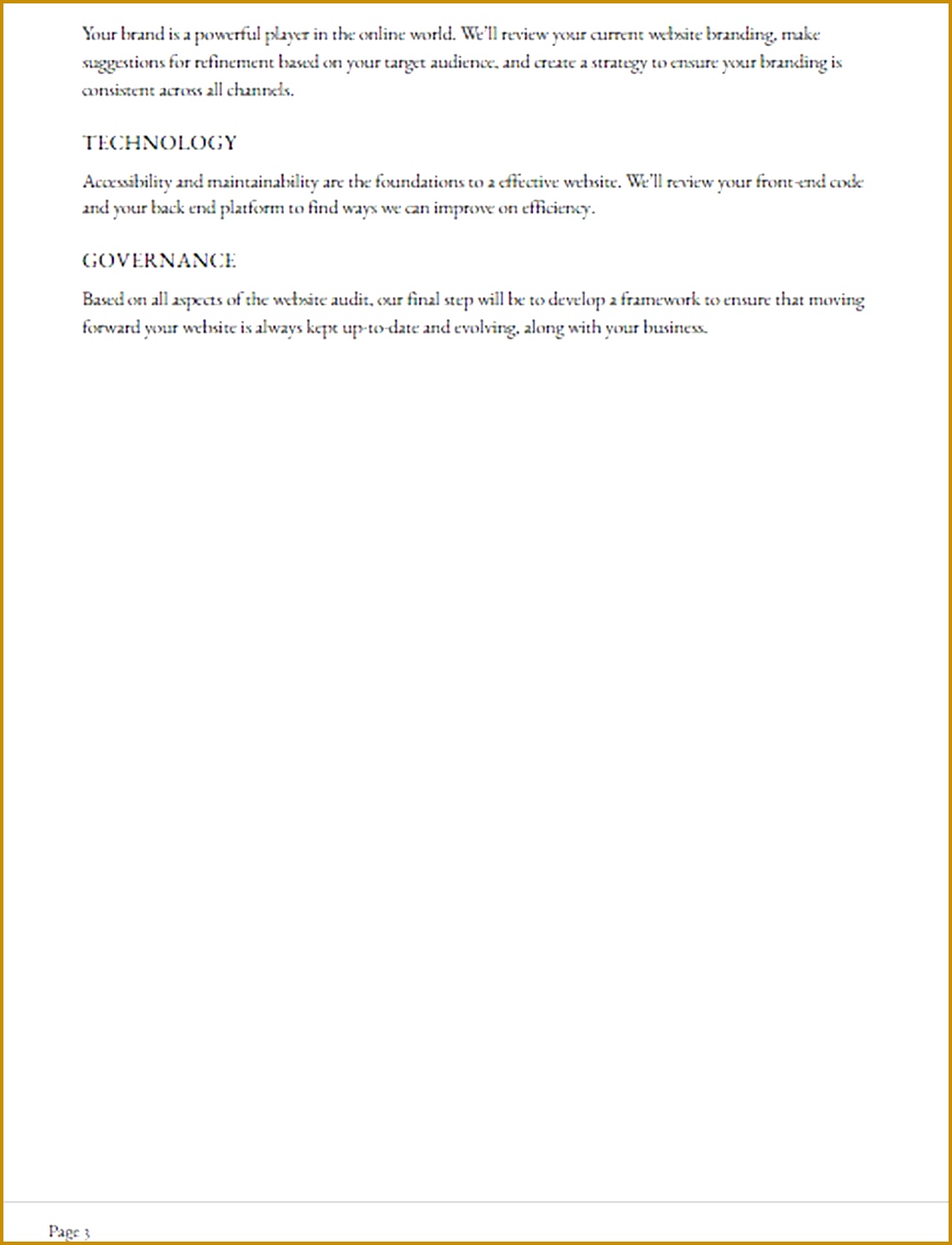 Web Audit Strategy Proposal Sample Resume 14591116