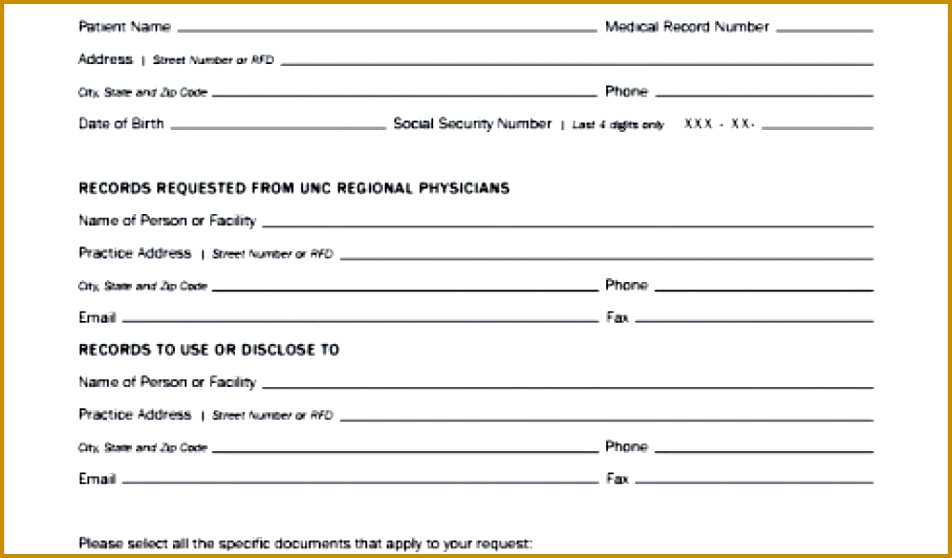 Medical Records Release Form Template Medical Records Release Form 952558