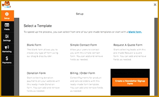 WPForms will now load the newsletter signup form template with the name and email fields The default form would work for most scenarios but you can also 511312