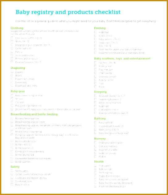 Free Printable Wedding Registry ChecklistWedding Invitation Sample â¤ Wedding Gift Registry Checklist Excel Baby 632544