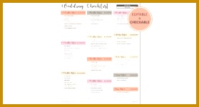 Peachy Wedding Checklist 279150