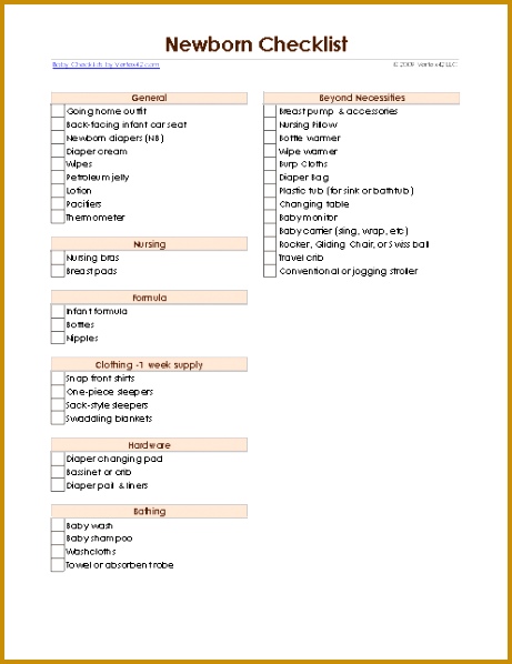 Baby Registry Checklist – Resumes Ideas 598461
