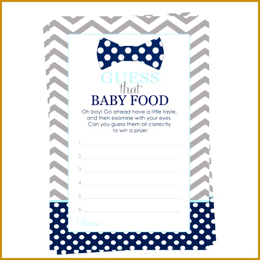 Bow Tie Baby Shower Guessing Game Guess the Jar Food Baby Shower Printable… 530530