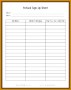 3 Bake Sale Sign Up Sheet Template