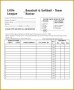 4 Baseball Registration form Template