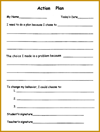 Pbis Action Plan Template ED 351 Behavior Management Plan LiveBinder 445339