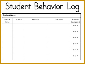 Special Education Student Behavior Log 244325