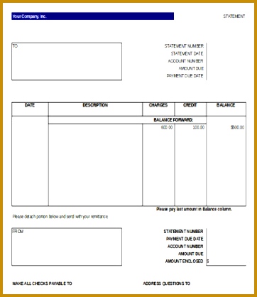 Business Bank Statement Template 418362