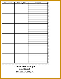 Vocabulary Blank by Science Doodles FREE 325251