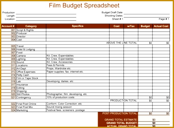 Bud Spreadsheet 558413