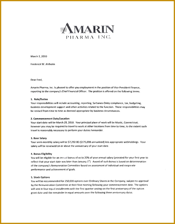 Letter Agreement Dated March 1 2010 With Frederick W Ahlholm 587753