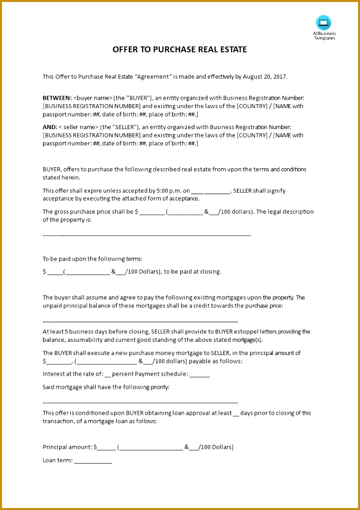 fer to Purchase Real Estate main image Get template 7371043