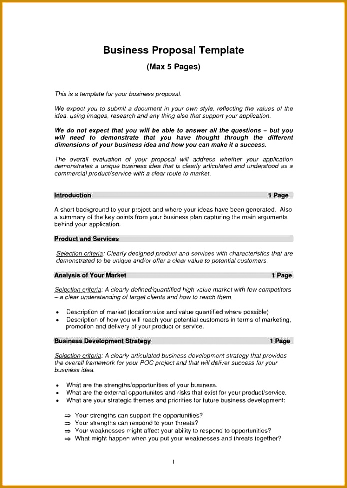 Business Strategy Proposal Template 9 Free Business Proposal Template Proposal Template 2017 979695
