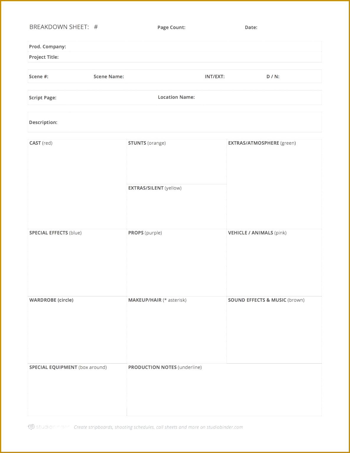 How to Break down a Script with FREE Script Breakdown Sheet wfugw Script Breakdown Template Breakdown Sheet StudioBinder 15341185
