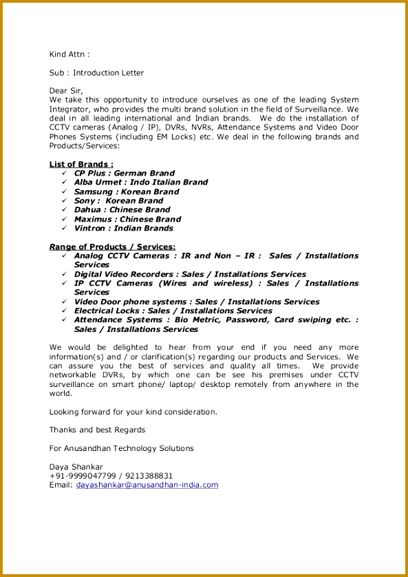 Proposal for cctv cameras gedlz Proposal for cctv cameras Kind Attn Sub Introduction Letter Dear Sir We take this opportunity to introduce 838593