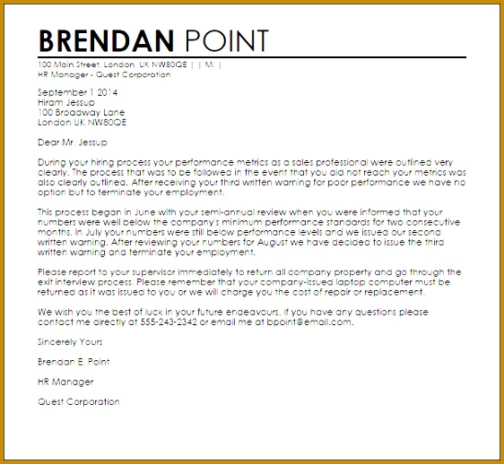 4 Child Care Termination Letter FabTemplatez