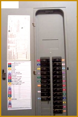Color Coded Circuit Breaker Electric Panel Labels and Directory Schedule 391261