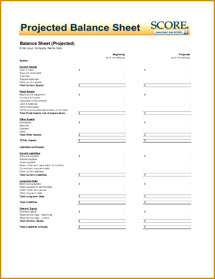 Projected Balance Sheet Template jfsLn projected balance sheet template6 thumbnail 4 cb= 924714