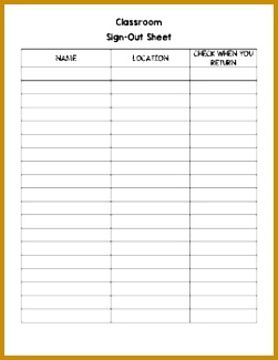 Classroom Sign Out Sheet by Melissa Hahn dwfav Classroom Sign Out Sheet 251325