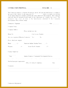 Printable Blank Bid Proposal Forms 219283