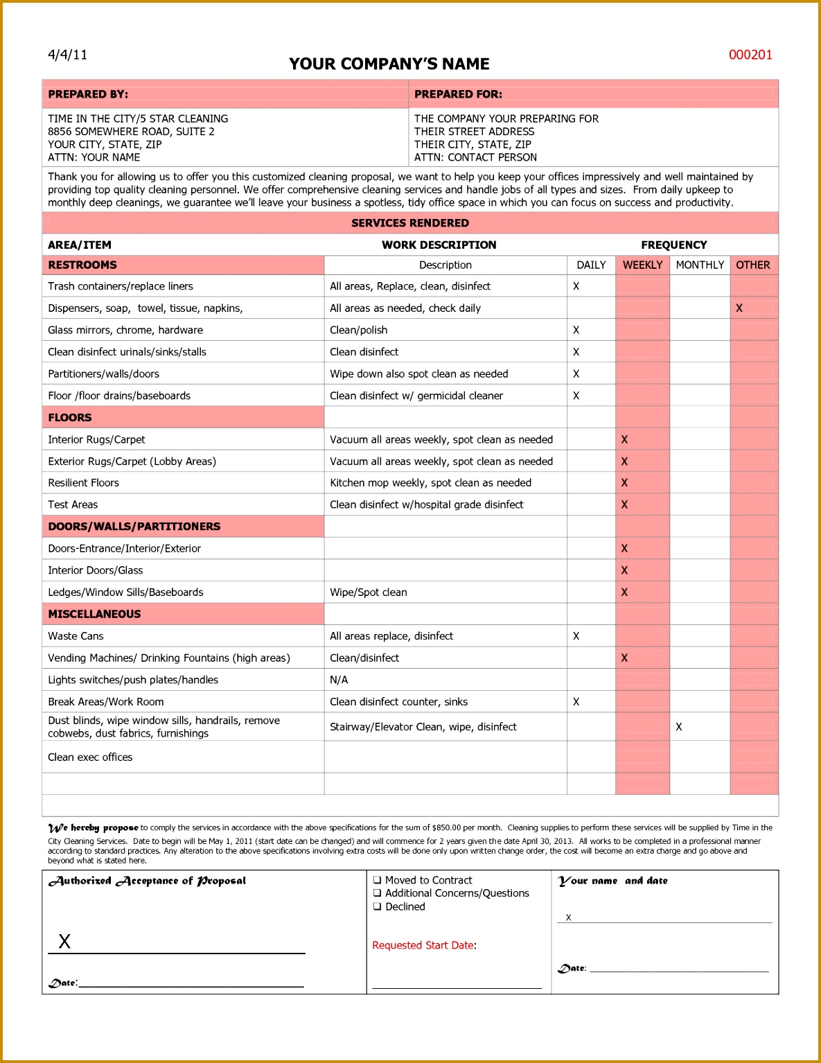 Free mercial Cleaning Proposal Template 15341185