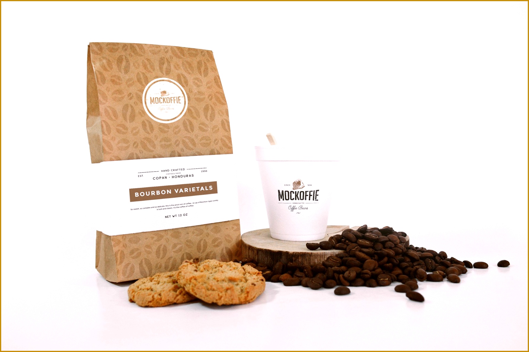 09 Coffee Bag and Cup Mockup 17851190