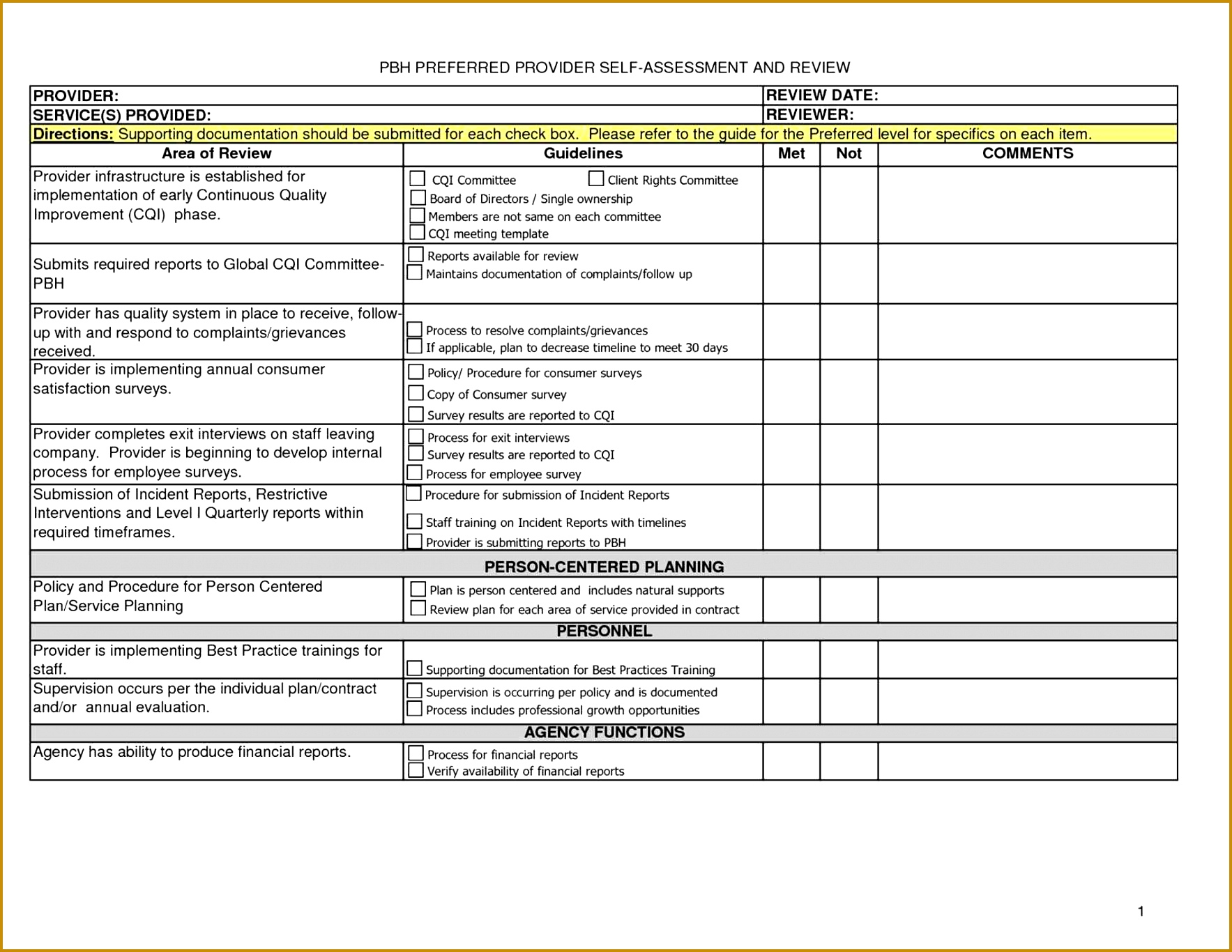 Quality Improvement You can evaluate the meeting yourself or ask members to plete a paper evaluation See sample evaluation form you can use 13661767