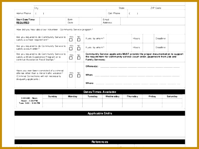 Sample munity Service Form 10 Examples In PDF Word 306409