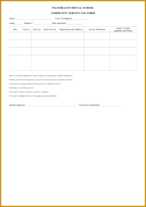 munity Service Form 696492