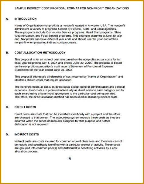 Cost Proposal Format 474606