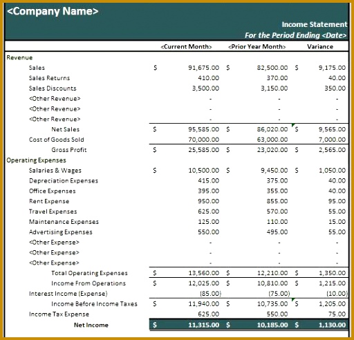Yearly parison Balance Sheet Template 492512