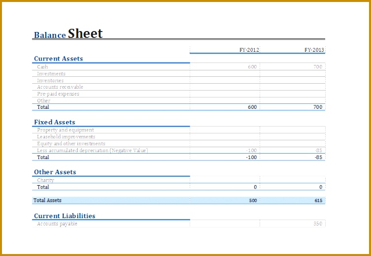 yearly parison balance sheet 520753