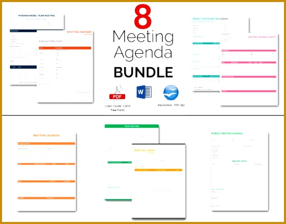 8 Amazing Meeting Agenda Templates Bundle 437558