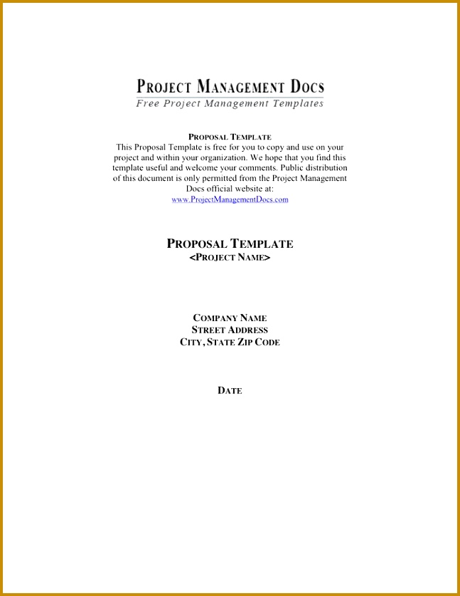 project management proposal template free construction proposal 837647