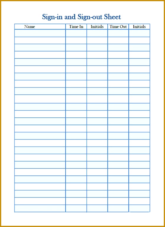 Sign In Sheet Template 21 Download Free Documents In Pdf Word 768558