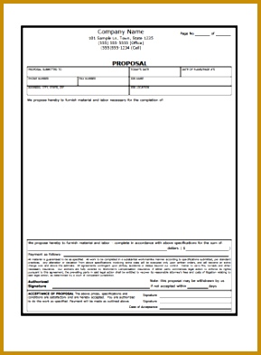 General Contractor Proposal estimate 393289