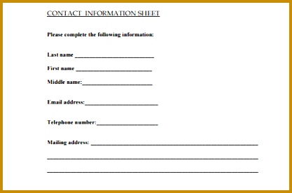 contact information template 4941 276417