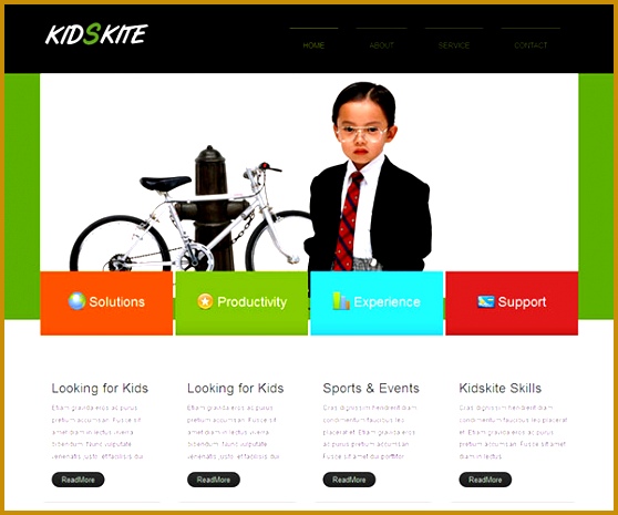 Kids Kite Website Template 558465