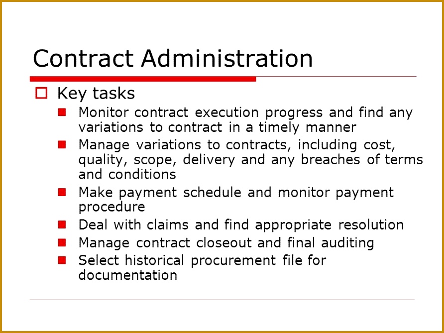 Contract Administration 669892