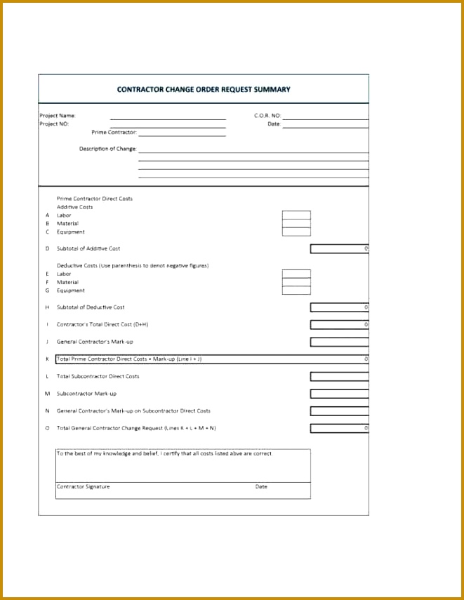 Order Form Templates [work order change order MORE] 855661