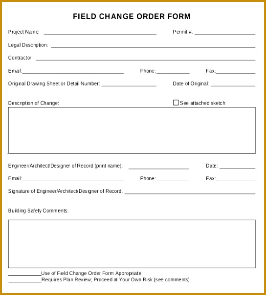 15 Change Order Templates – Free Sample Example Format Download 544604