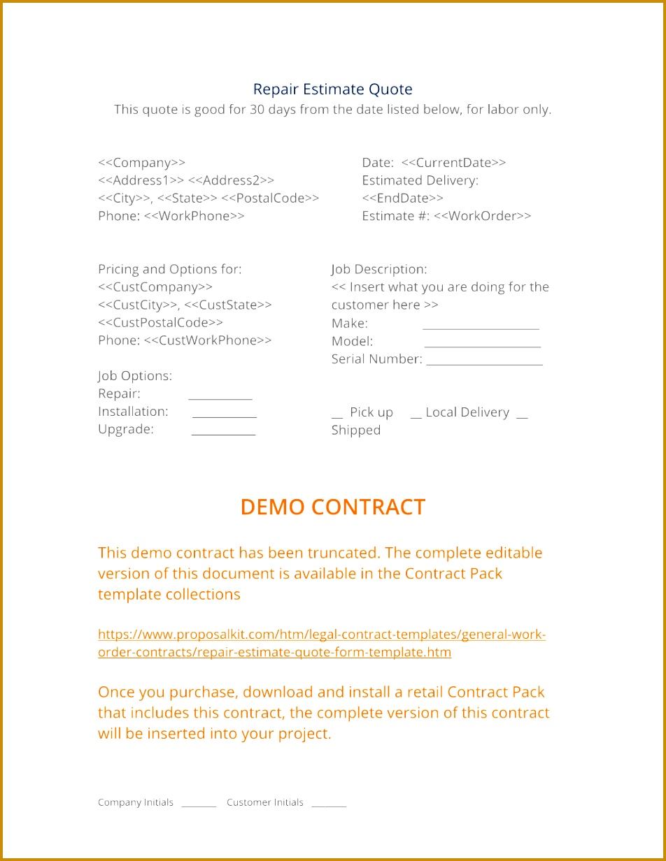 CP RepairEstimateQuote Sample 2 9521232