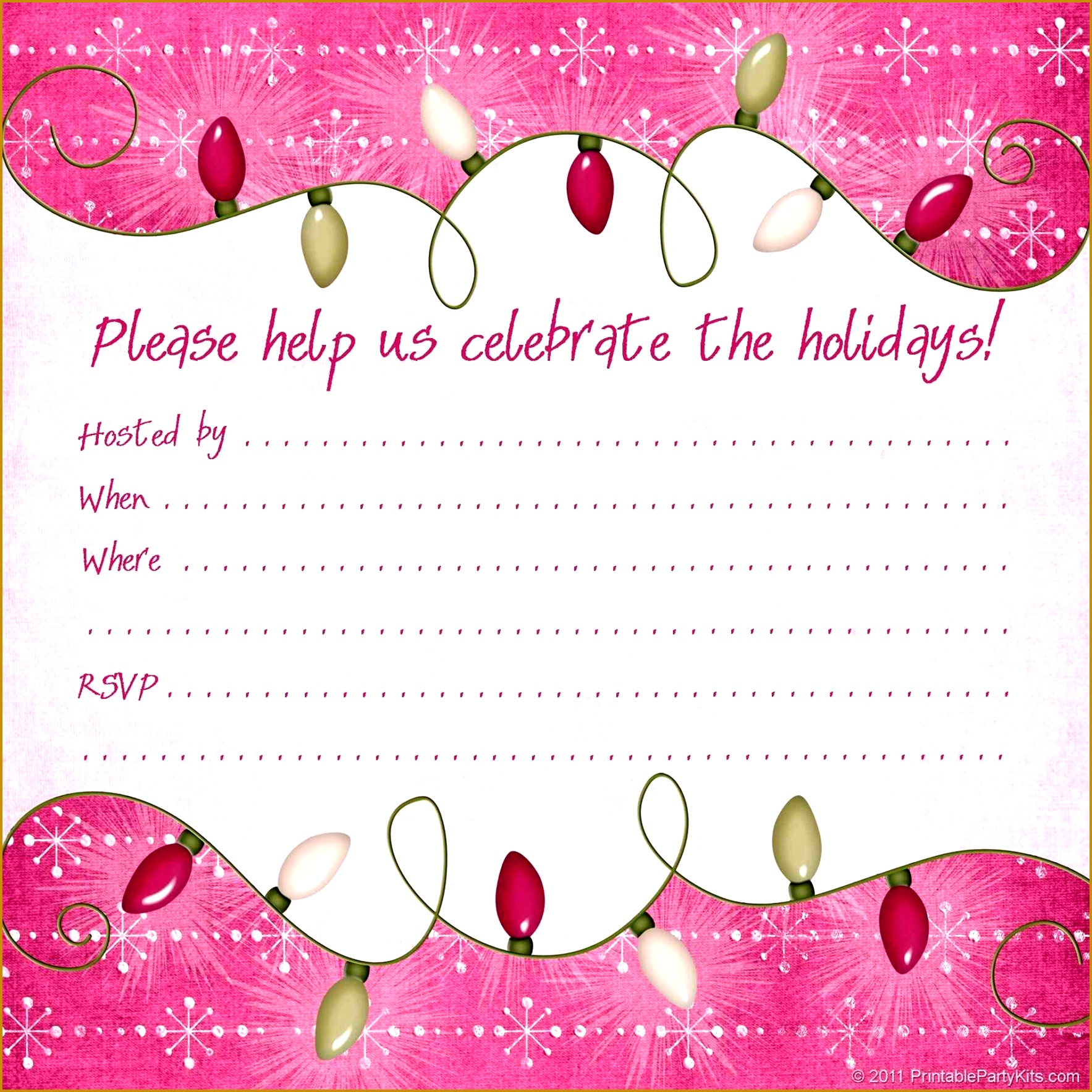 Winter Party Invitation Template Free 17671767