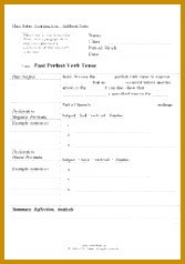 English worksheet Cornell Notes template for Past Perfect verb tense 238167